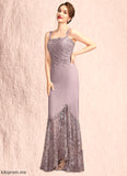 Felicity Trumpet/Mermaid Square Neckline Asymmetrical Chiffon Lace Mother of the Bride Dress STF126P0015001