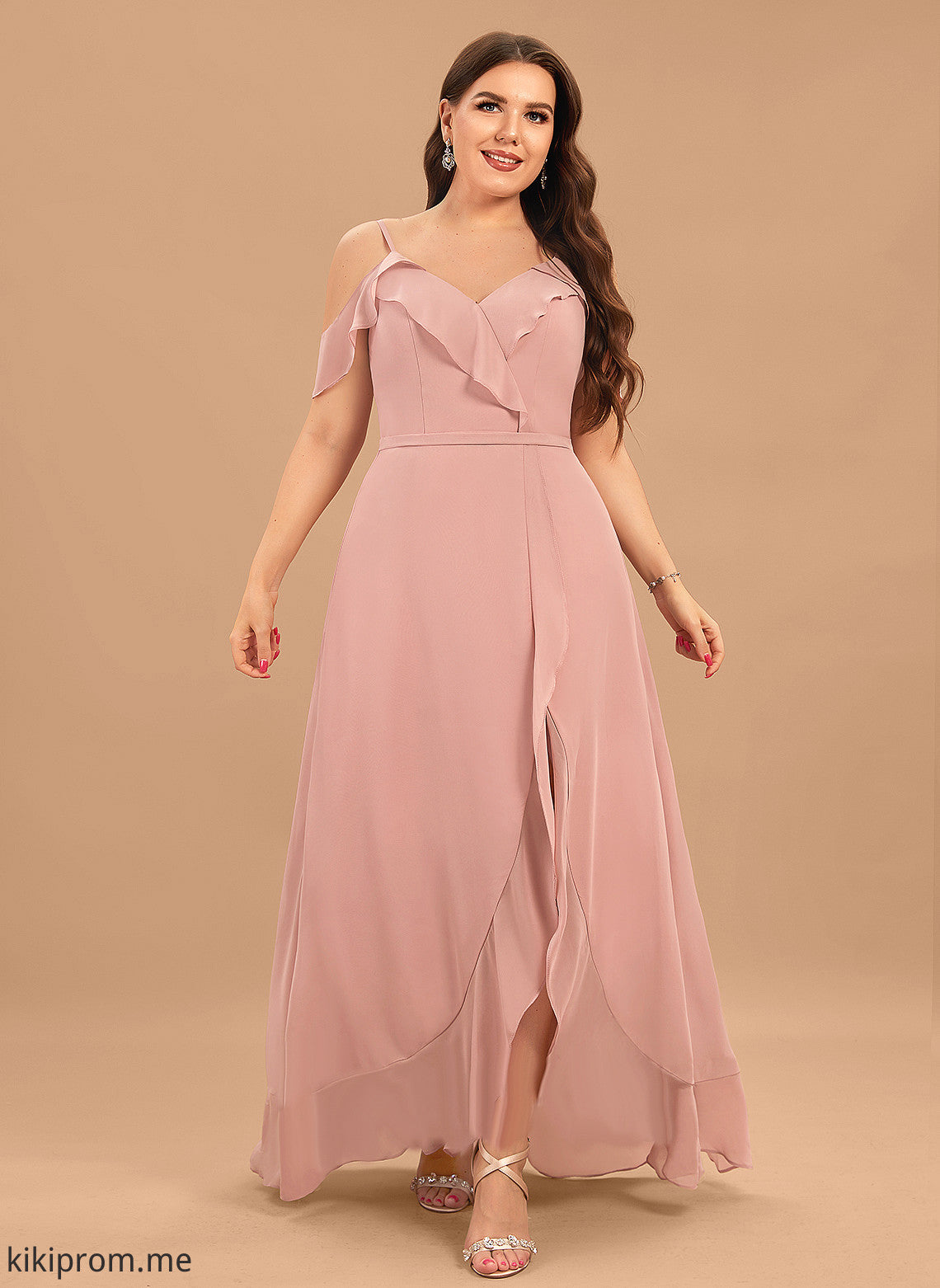 V-neck Asymmetrical Chiffon Ruffles With A-Line Dress Cascading Cocktail Dresses Cocktail Raven