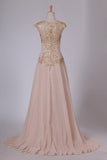 2024 New Arrival Scoop Mother Of The Bride Dresses With Applique Cap P68TKCE7