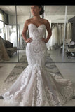 Wedding Dress With Drop Waist And Gorgeous Appliques Mermaid With Court Train PSPHNGSY