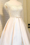 2024 Scoop Homecoming Dresses A Line Satin With P1ZCS739