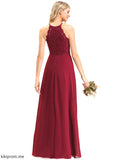 Prom Dresses Scoop Briley Chiffon A-Line Floor-Length Lace