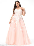 Lucinda With Floor-Length Tulle Sequins Lace Prom Dresses Ball-Gown/Princess Square