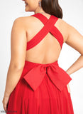 Midi Chiffon Sleeveless Bow(s) Ruffle Dresses Cierra V-Neck Club Dresses Chiffon A-line