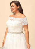 Wedding Train Wedding Dresses Court Shayna Lace Ball-Gown/Princess Tulle With Dress Sequins Beading Off-the-Shoulder