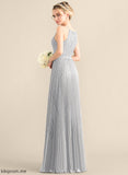 Audrina Prom Dresses Chiffon Scoop Floor-Length Pleated A-Line With Lace