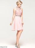 Beading Lace Neck Anaya Lace Knee-Length Cocktail Dresses Sequins With Cocktail Dress Chiffon High A-Line