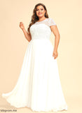 Chiffon Prom Dresses Scoop Phyllis Lace A-Line Floor-Length