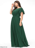 Embellishment Ruffle Neckline Silhouette A-Line Floor-Length Length Fabric ScoopNeck Myla Bridesmaid Dresses
