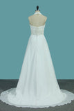2024 A Line Chiffon Wedding Dresses With Beading & Sequince Court PPXQXDDY