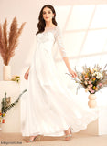 Wedding Illusion Ruffle A-Line Arianna Wedding Dresses Dress Floor-Length Beading With