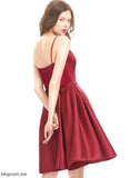 Prom Dresses Satin A-Line Short/Mini Tori V-neck