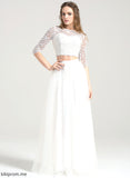 A-Line Dress Tulle Nora Lace Floor-Length Wedding Wedding Dresses