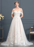 Wedding Dresses Sweep Tulle Dress Sweetheart Ball-Gown/Princess Wedding Skye Train