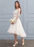 With Beading Dress Kirsten A-Line Asymmetrical Lace Wedding Wedding Dresses