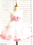 Flower Girl Dresses Knee-length Sleeveless - Organza/Satin/Tulle Flower Dress Flower(s) Jemima A-Line Neck Scoop With Girl