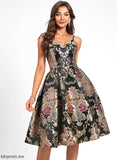 With Knee-Length Homecoming Dresses A-Line Zoe V-neck Dress Lace Flower(s) Homecoming