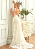 Dress Court Tiffany Tulle V-neck Trumpet/Mermaid Train Wedding Dresses Wedding Lace