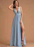 Pleated Neckline Floor-Length Embellishment Silhouette Length A-Line Fabric V-neck Valentina Bridesmaid Dresses