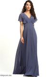 Neckline Straps Length Silhouette V-neck Fabric A-Line Floor-Length Tia Sleeveless Scoop Natural Waist Bridesmaid Dresses