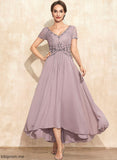 Bride Lace of With Dress Mother Mother of the Bride Dresses V-neck Addisyn Beading A-Line Asymmetrical the Chiffon