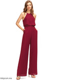 Floor-Length ScoopNeck Fabric Straps Neckline Length Pockets Embellishment Reyna Bridesmaid Dresses