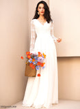 V-neck Chiffon Floor-Length Emmy Wedding Lace A-Line Wedding Dresses Dress