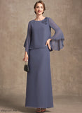 Mother Flower(s) Mother of the Bride Dresses With the of Scoop Chiffon A-Line Neck Bride Ankle-Length Dress Frederica