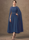 Bride Tea-Length Neck With Mother of the Bride Dresses A-Line Scoop the of Beading Dress Dayami Chiffon Mother