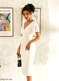 Wedding Knee-Length Dress Karsyn Sheath/Column Wedding Dresses V-neck