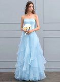 Wedding Dresses Floor-Length A-Line Dress Wedding Ruffles Cascading Nadine Sweetheart With Organza