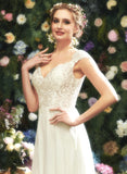 Wedding Dresses V-neck Wedding A-Line Floor-Length With Dress Nora Lace