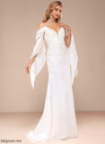 Shoulder Dress Lace Sweep Cold Trumpet/Mermaid Wedding Dresses Train Wedding Chiffon Abby