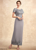 Ankle-Length Sheath/Column of the Sequins Mother Mercedes Dress Neck Scoop Chiffon Lace Mother of the Bride Dresses Bride With