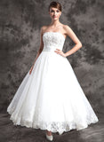 Wedding Dresses Lace Strapless Wedding Ankle-Length Dress Ball-Gown/Princess With Satin Beading Organza Liliana