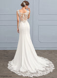 Scoop Wedding Aiyana Wedding Dresses Train Dress Lace Neck Trumpet/Mermaid Court