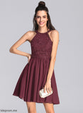 Lace Homecoming Scoop Kaelyn Dress Neck Homecoming Dresses Chiffon With A-Line Short/Mini