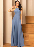 Straps&Sleeves Silhouette Fabric Scoop Neckline A-Line Length Floor-Length Thea Bridesmaid Dresses