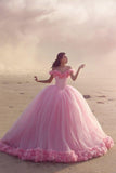 2024 Off The Shoulder Ball Gown Quinceanera Dresses Tulle With PEZ4E5YF