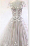 2024 Gorgeous Wedding Dresses Scoop Neck A-Line Tulle With PY4BGTAF