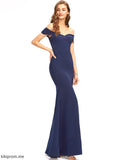Nora Prom Dresses Crepe Off-the-Shoulder Stretch Floor-Length Trumpet/Mermaid