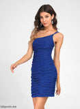 Lia With Sequins Jersey Dress Club Dresses Pleated Homecoming Bodycon Short/Mini One-Shoulder