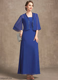 Mother Chiffon Neckline With of Bride Square Cloe the A-Line Mother of the Bride Dresses Dress Ankle-Length Ruffle