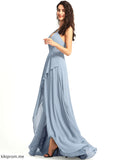Neckline Asymmetrical Straps V-neck Fabric A-Line Length Silhouette Ariana Sleeveless Natural Waist A-Line/Princess Bridesmaid Dresses