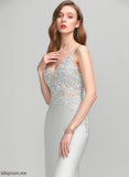 Isabelle V-neck Train With Sequins Sweep Prom Dresses Trumpet/Mermaid