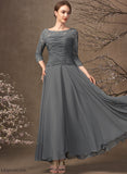 Neck A-Line With Mother of the Bride Dresses of Lace Chiffon the Dress Bride Scoop Isabel Mother Ankle-Length Ruffle