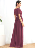 Length A-Line SplitFront Neckline Floor-Length Silhouette Fabric Embellishment V-neck Marisa Floor Length A-Line/Princess Bridesmaid Dresses