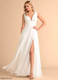 Wedding Wedding Dresses Dress Katherine A-Line With Chiffon Floor-Length V-neck Split Front