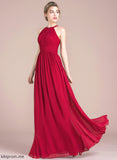 ScoopNeck Fabric Embellishment A-Line Floor-Length Length Silhouette Ruffle Neckline Jaqueline Bridesmaid Dresses