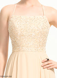 Square Chiffon Shyla Beading Sweep A-Line With Train Prom Dresses Sequins